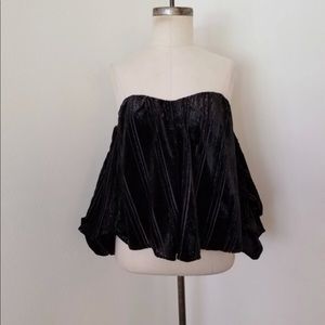 Astr Black Off Shoulder Blouse Top
